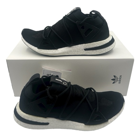 Adidas x Arkyn Core Naked Shoes‎ Womens Sz 7.5 Black White Sneakers AC7669